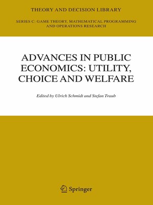 cover image of Advances in Public Economics